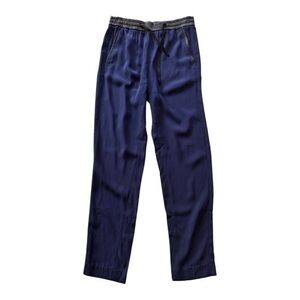 Sandro Women's Lamp Leather Trim Jogger Track Pant Size S Relaxed Fit